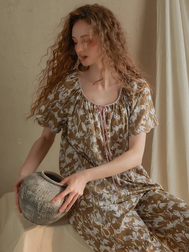 Botanical Whisper Floral Pajama Set