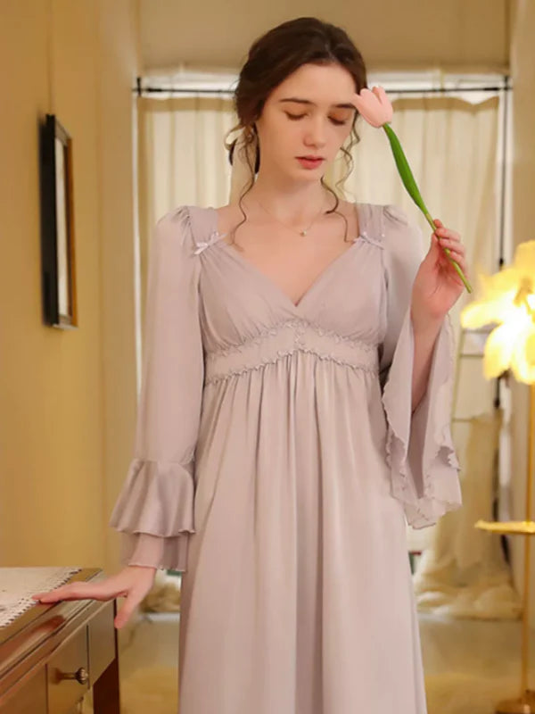 Lavender Dream Frill Nightgown