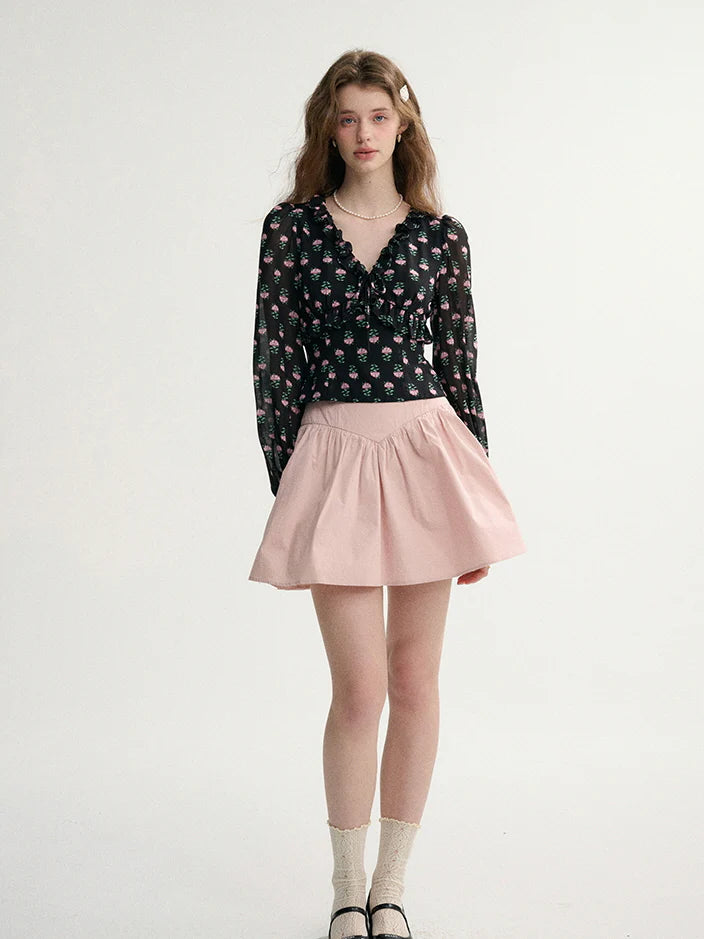 Midnight Rose Vintage Blouse