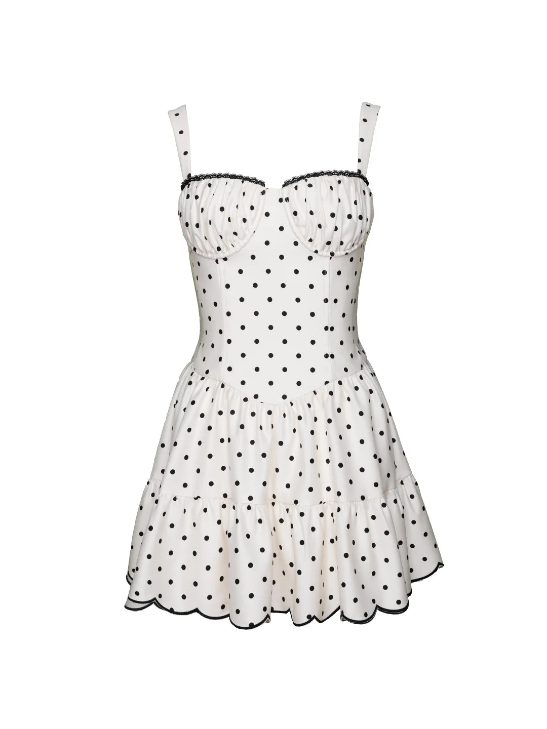 Vintage Polka Dot Bustier Mini Dress