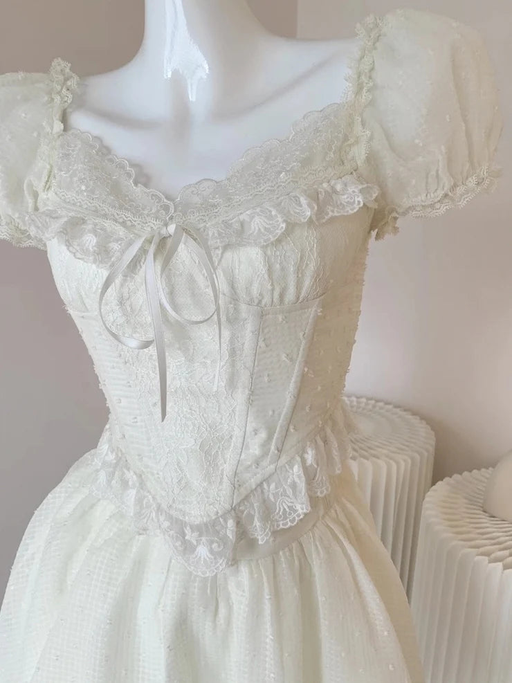 Amelia's Vintage Lace White Dream