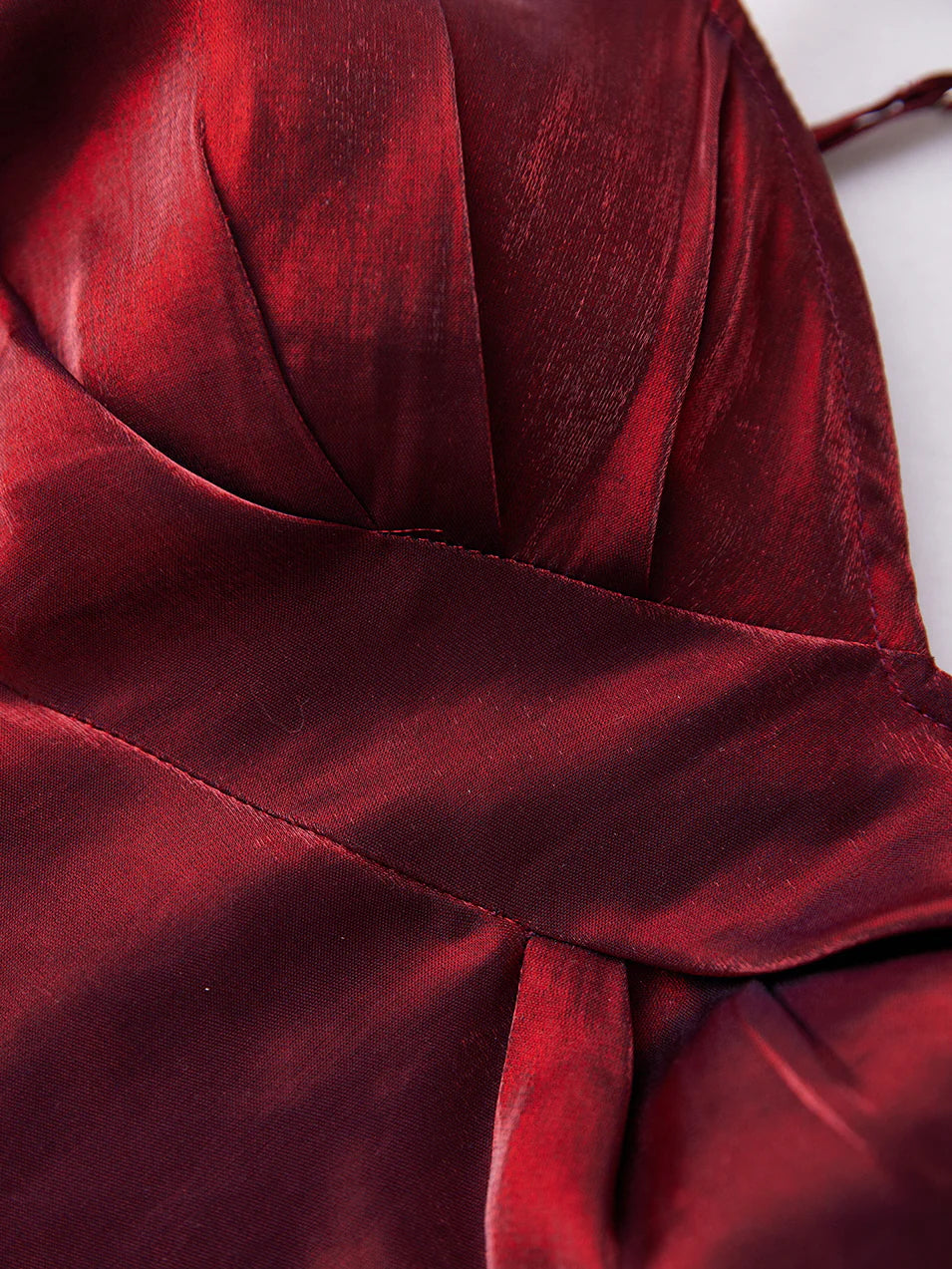 Crimson Elegance Mermaid Bow Dress