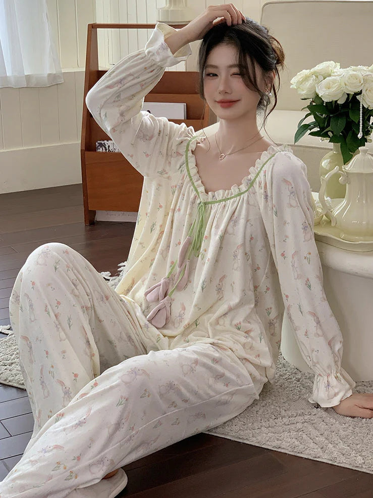 Velvet Bunny Dream Pajama Set