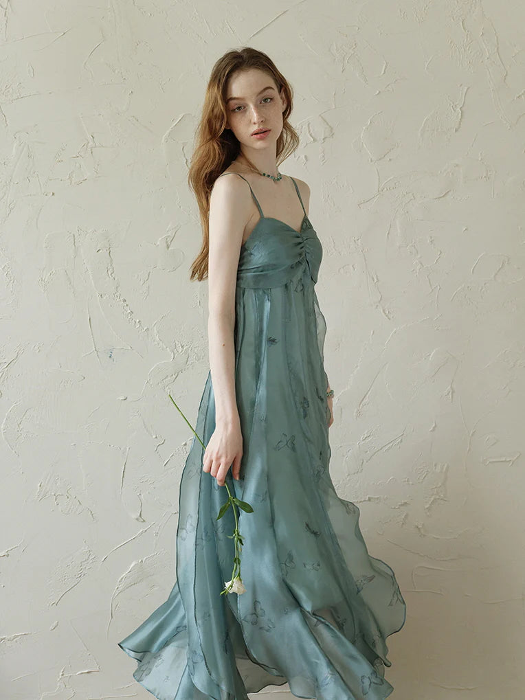 Butterfly Whisper Aqua Dress