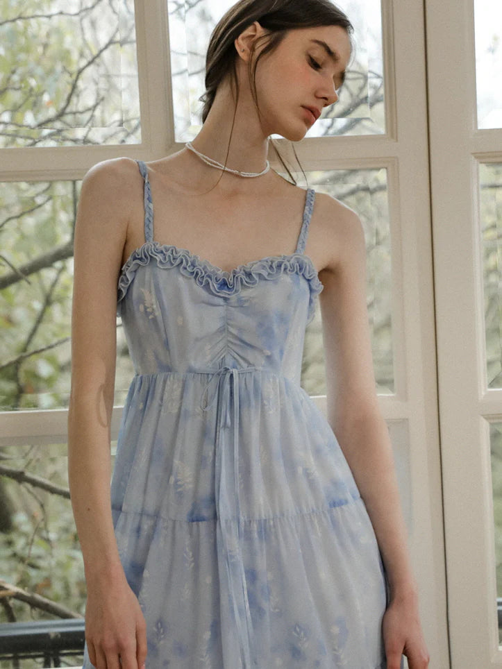 Liora's Forest Blue Summer Dress