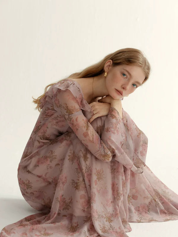 Sunlit Rose Elegance Dress