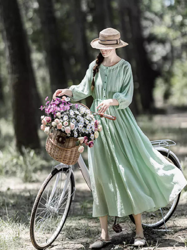 Blossoming Elegance Mint Green Dress