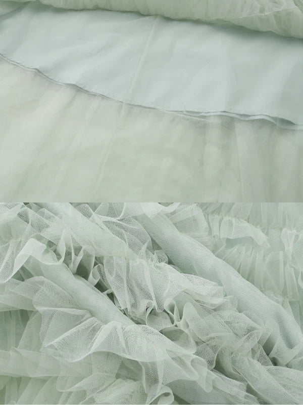 Whimsical Cloud Ruffle Skirt