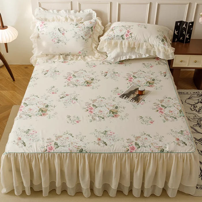 Floral Princess Cotton Frill Bedding Set