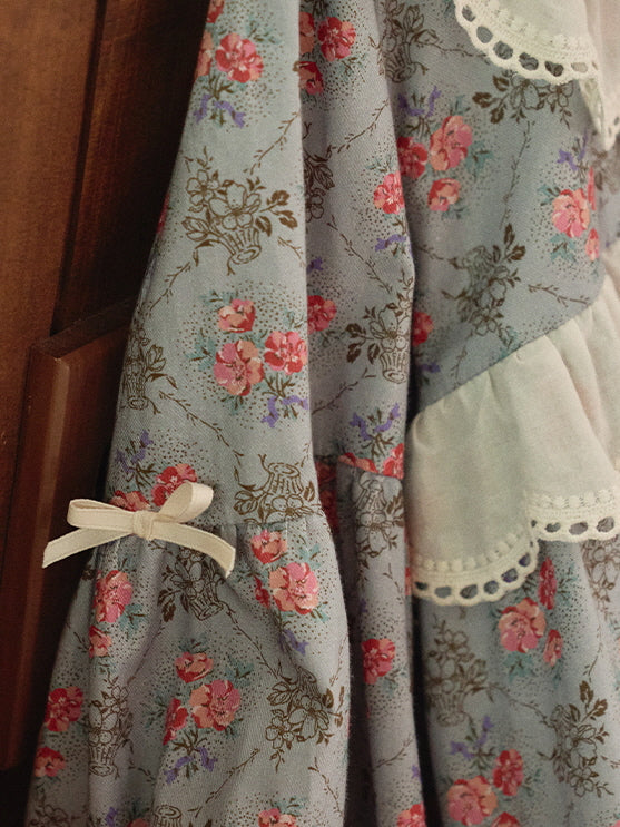 Whispering Blooms Lace-Trim Nightgown