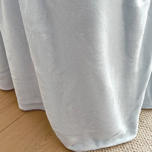 Princess Ruffled Light Blue Velvet Bedding Set