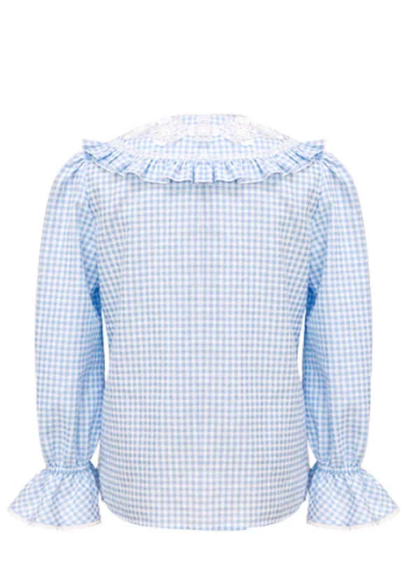 Blue Sky Checkered Dream Blouse
