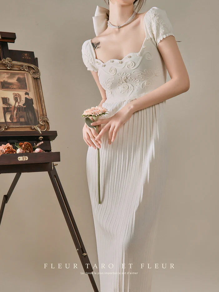 Timeless Elegance White Vintage Dress