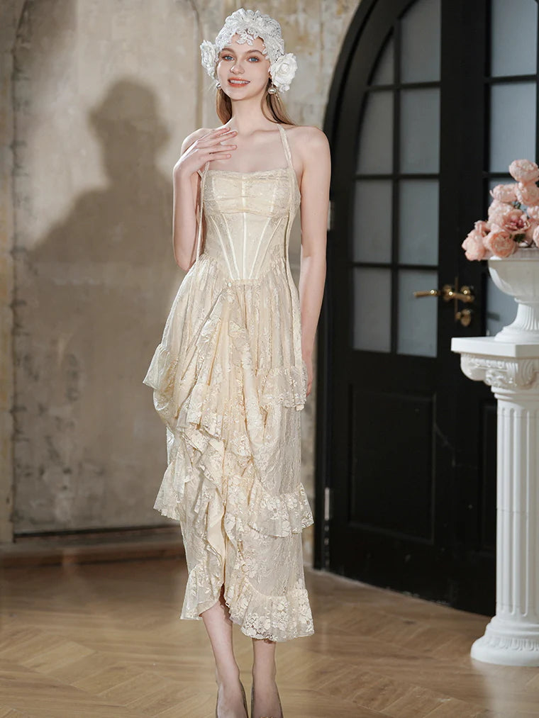 Victorian Elegance Lace Corset Dress