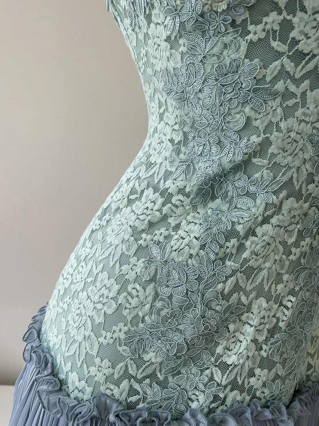 Fairytale Floral Blue Lace Dress