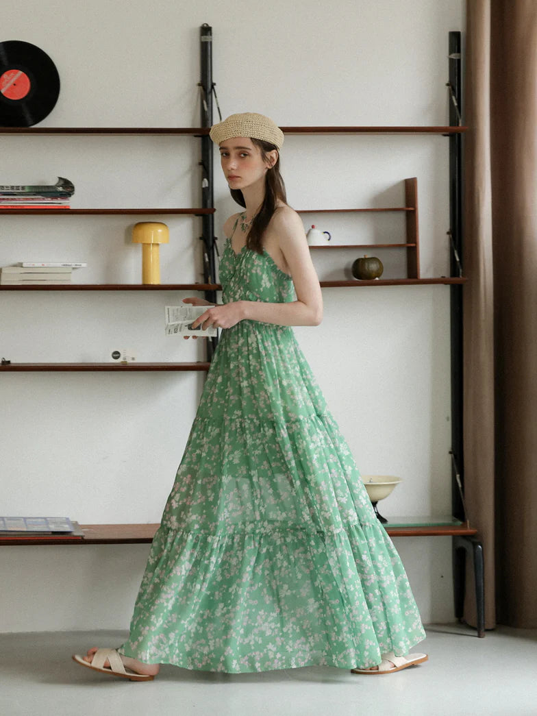 Emily's Verdant Blossom Dress