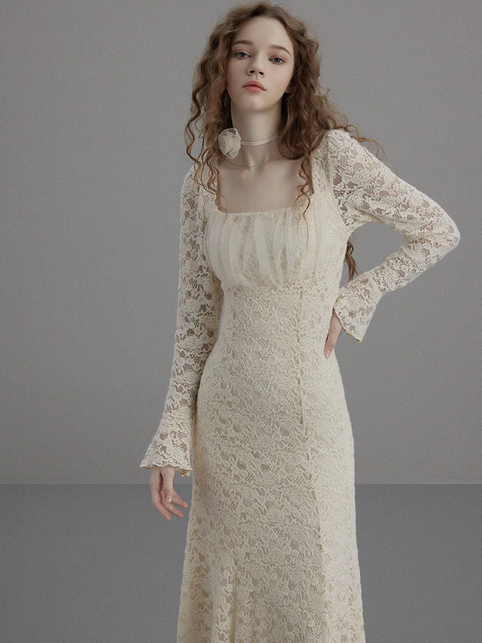 Romantic Lace Long Sleeve Dress