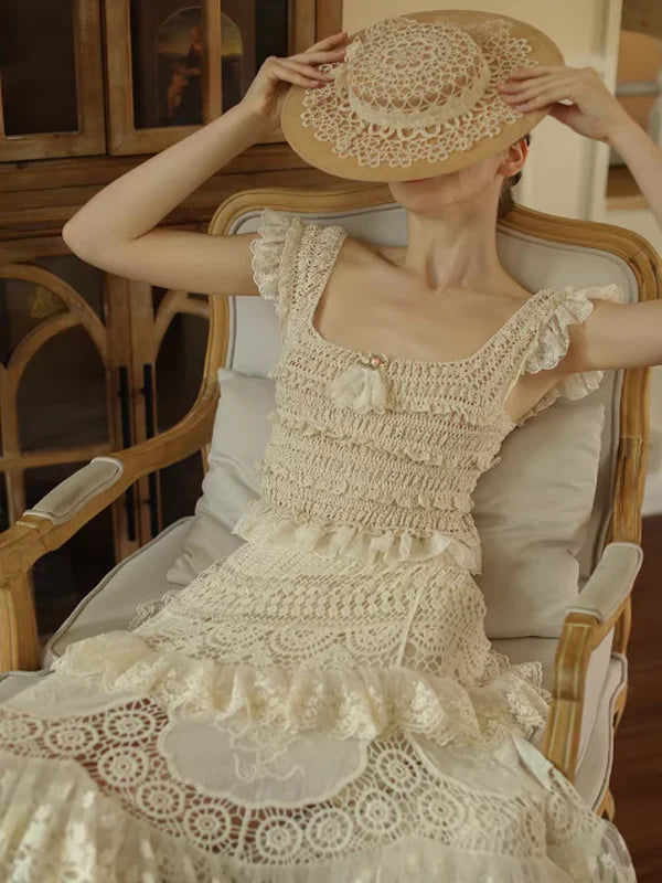 Vintage Charm Cotton Frill Top