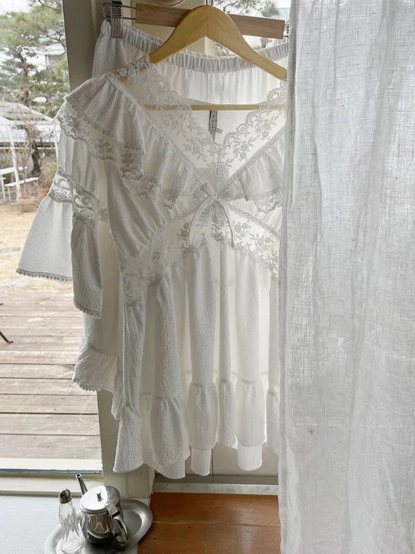 Romantic Lace Frill Pajama