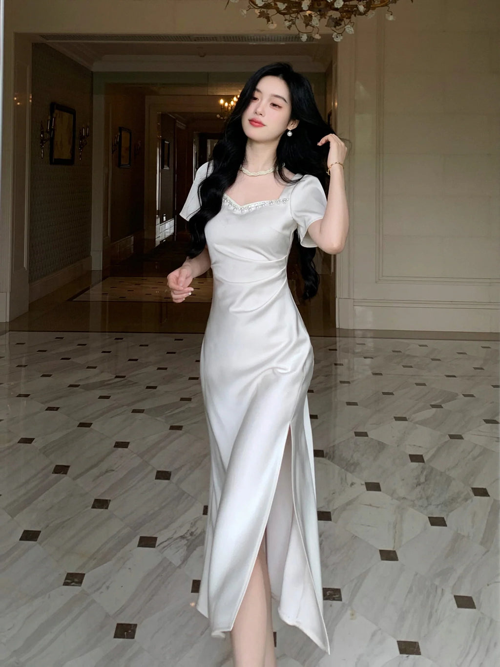 Timeless Elegance Princess White Dress