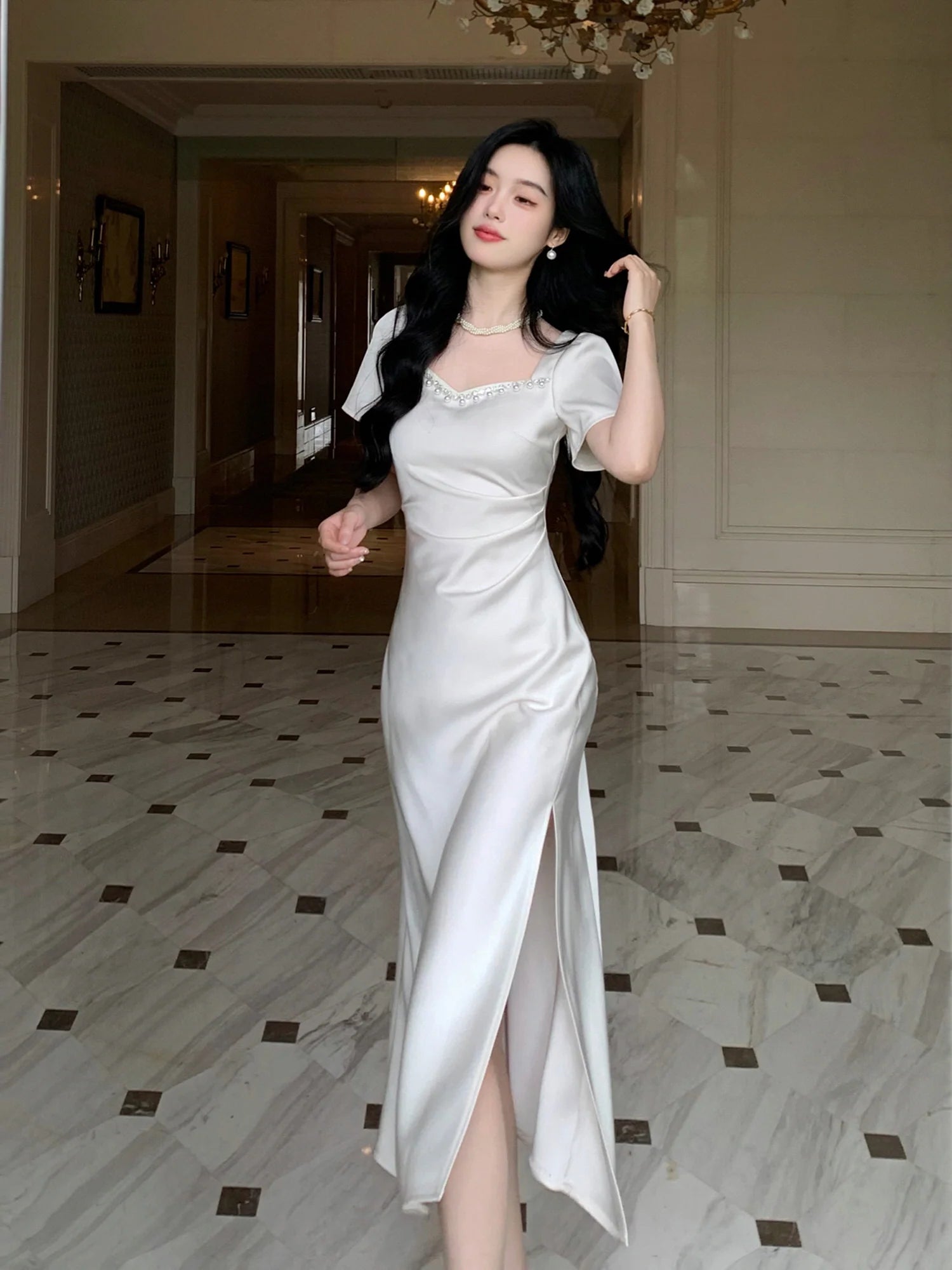 Timeless Elegance Princess White Dress