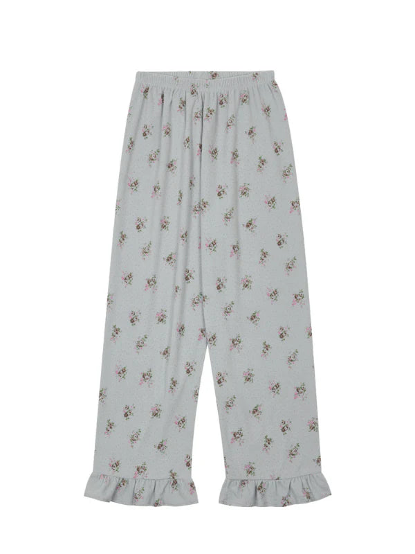 Fleece Rosebud Pajama Set