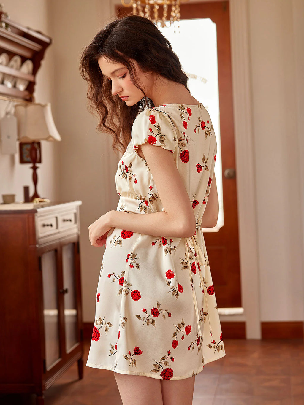 Rose Garden Lace-Trimmed Nightdress