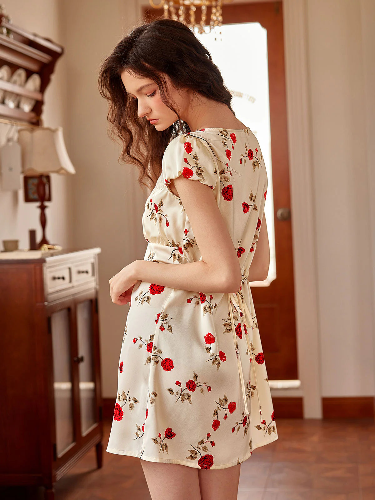 Rose Garden Lace-Trimmed Nightdress