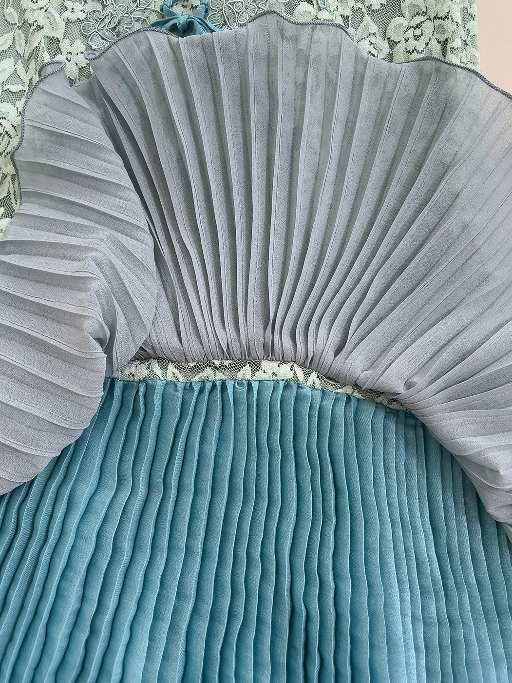 Fairytale Floral Blue Lace Dress