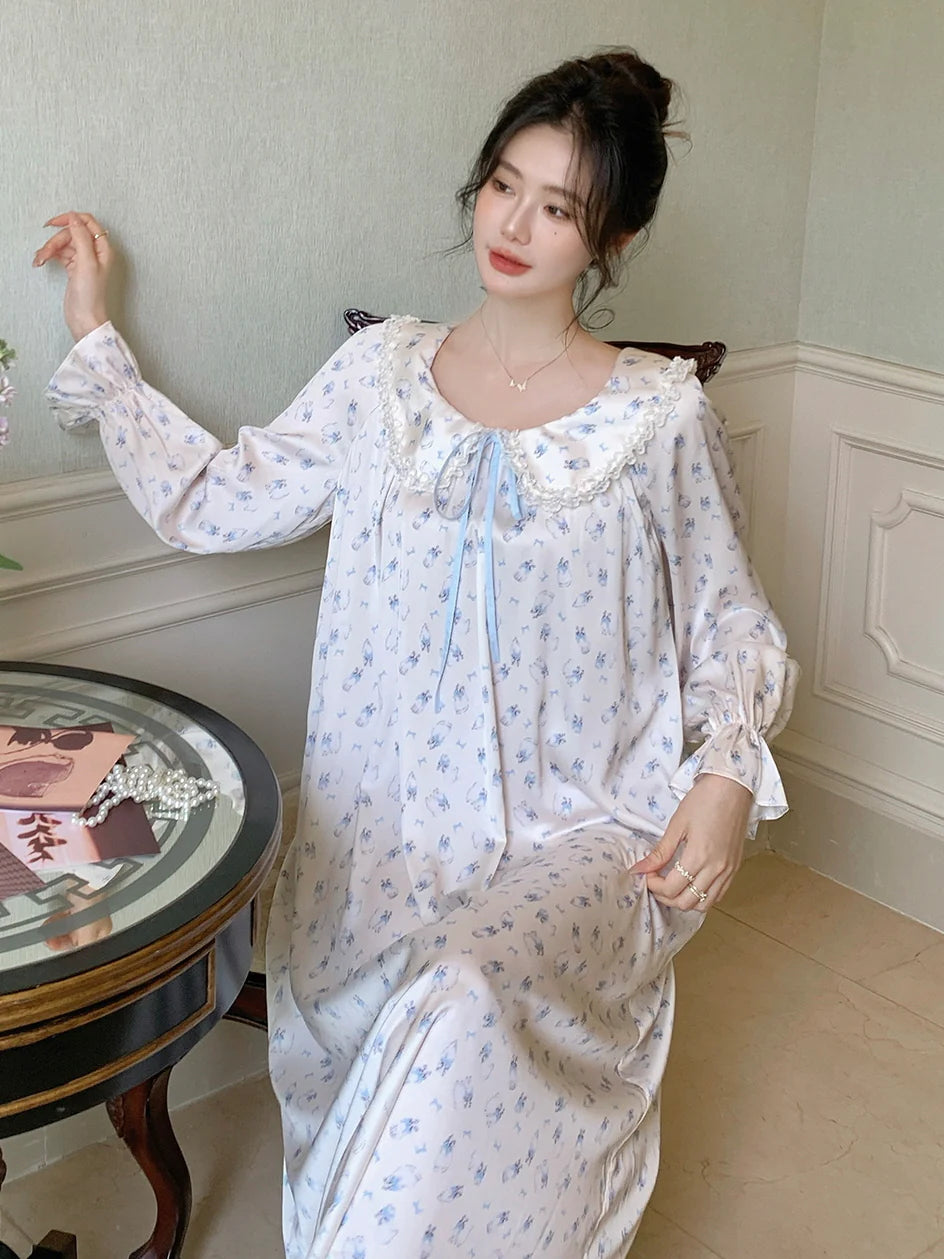 Whimsical Cat Print Nightgown