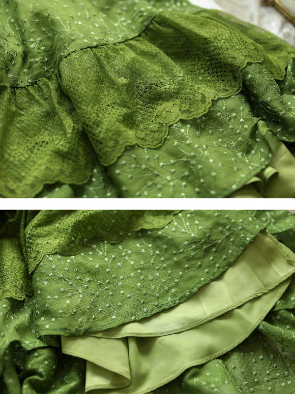 Green Serenity Frills Dress