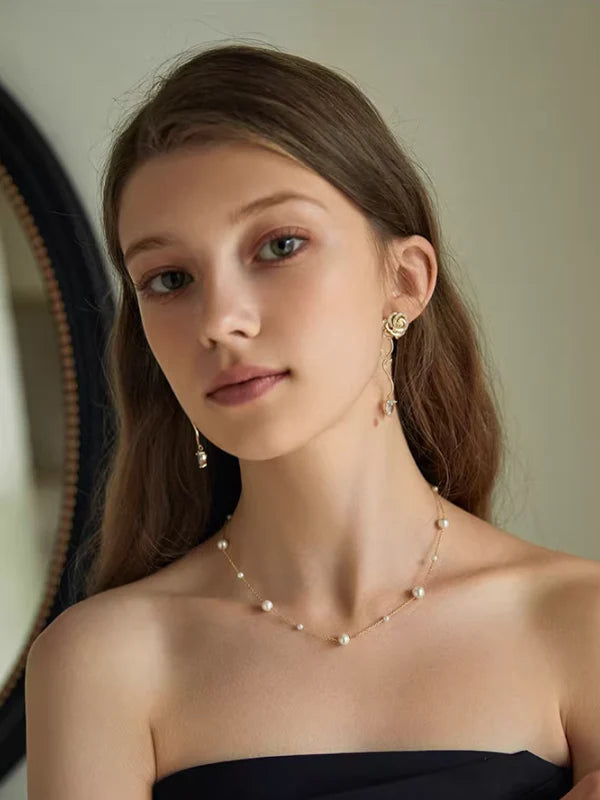 Rose Zircon Earrings