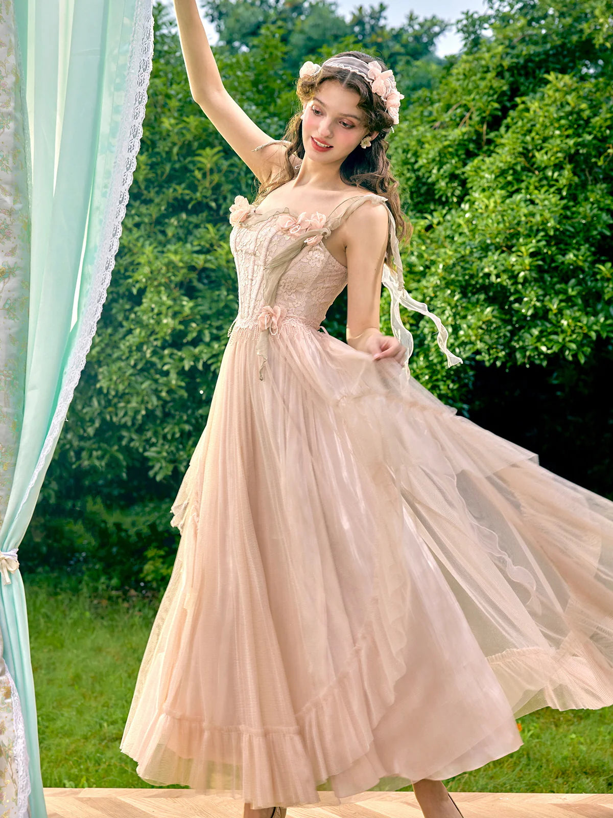 Royal Princess Pink Aesthetic Dress