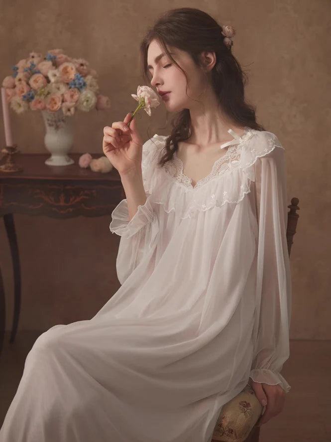 Enchanted Lace Long Nightdress
