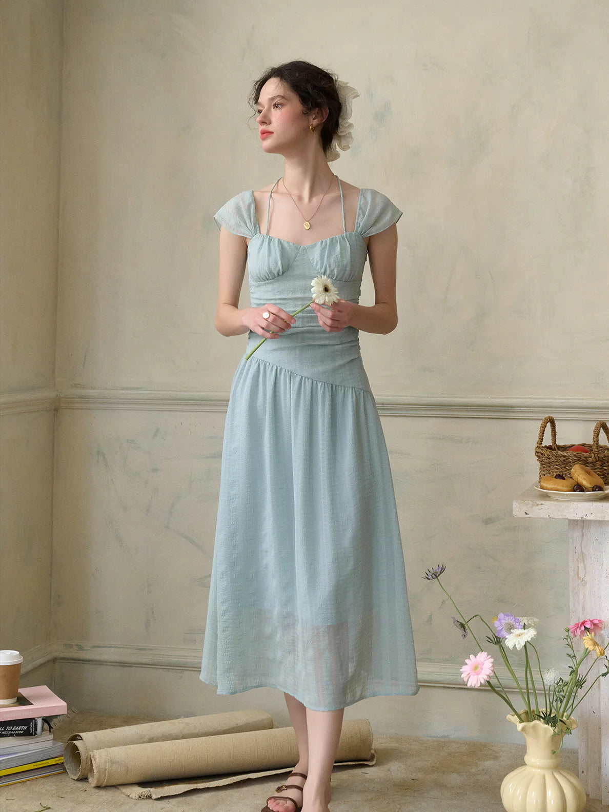 Chloe's Mint Blossom Summer Dress