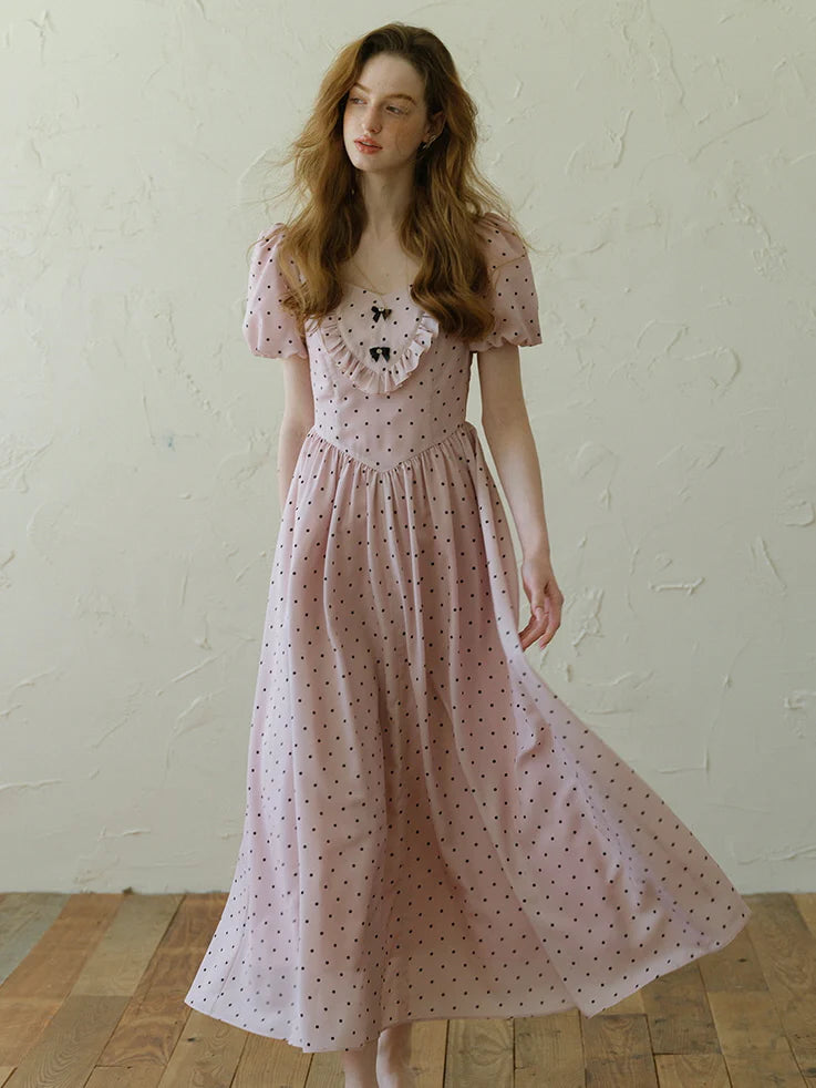 Pink Polka Dot Sweetheart Dress
