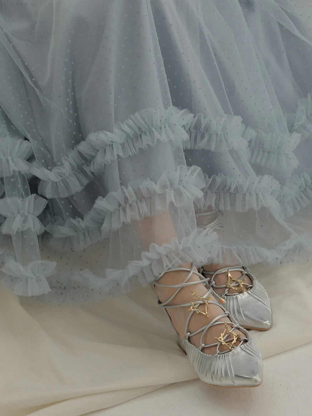 Fairy Ruffle Light Blue Tulle Dress