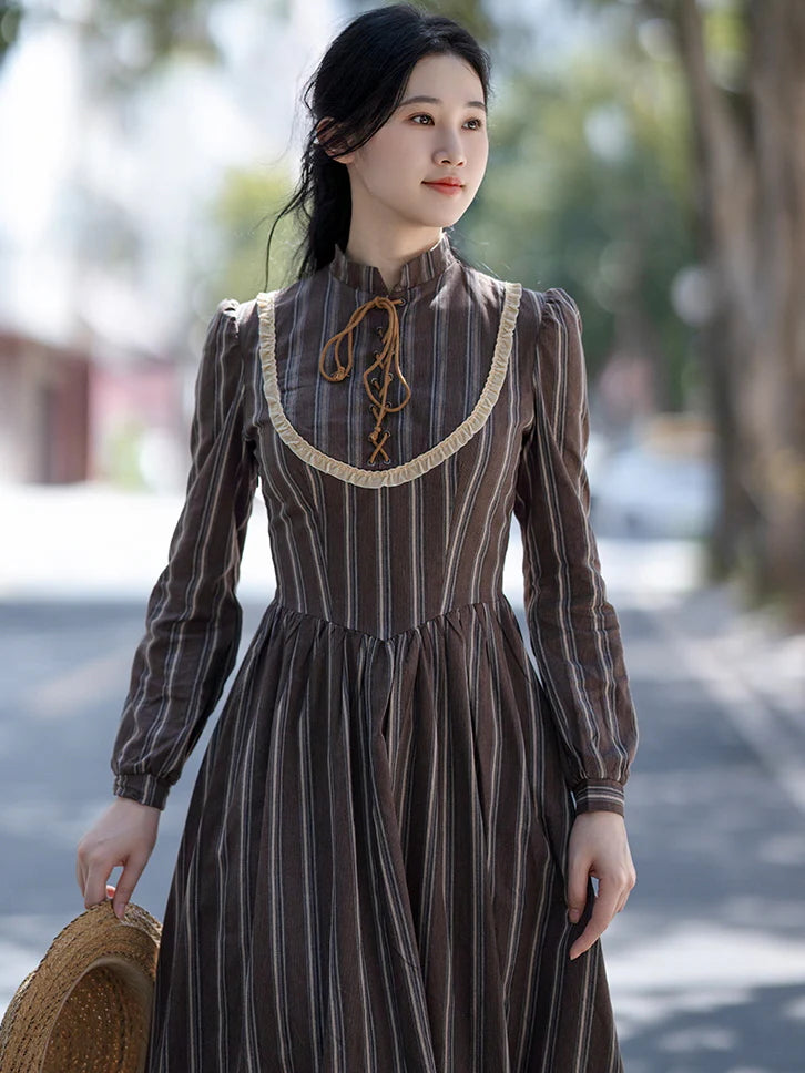 Charlotte's Breezy Brown Stripe Dress