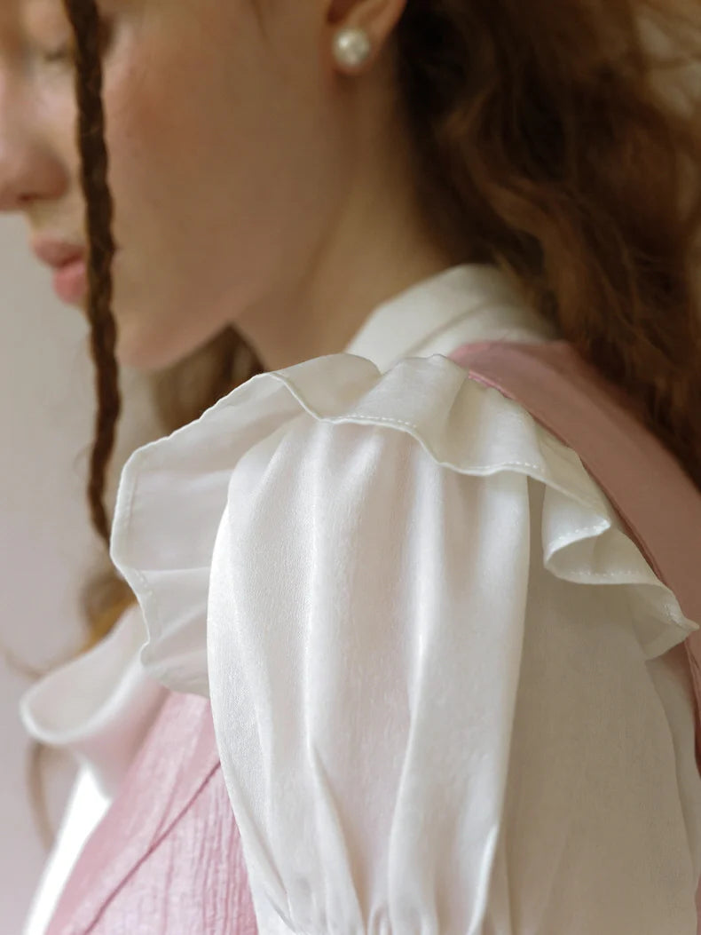 Elegant Ivory Bow Tie Blouse
