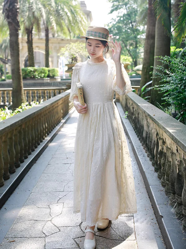 Whispering Garden Embroidered Dress