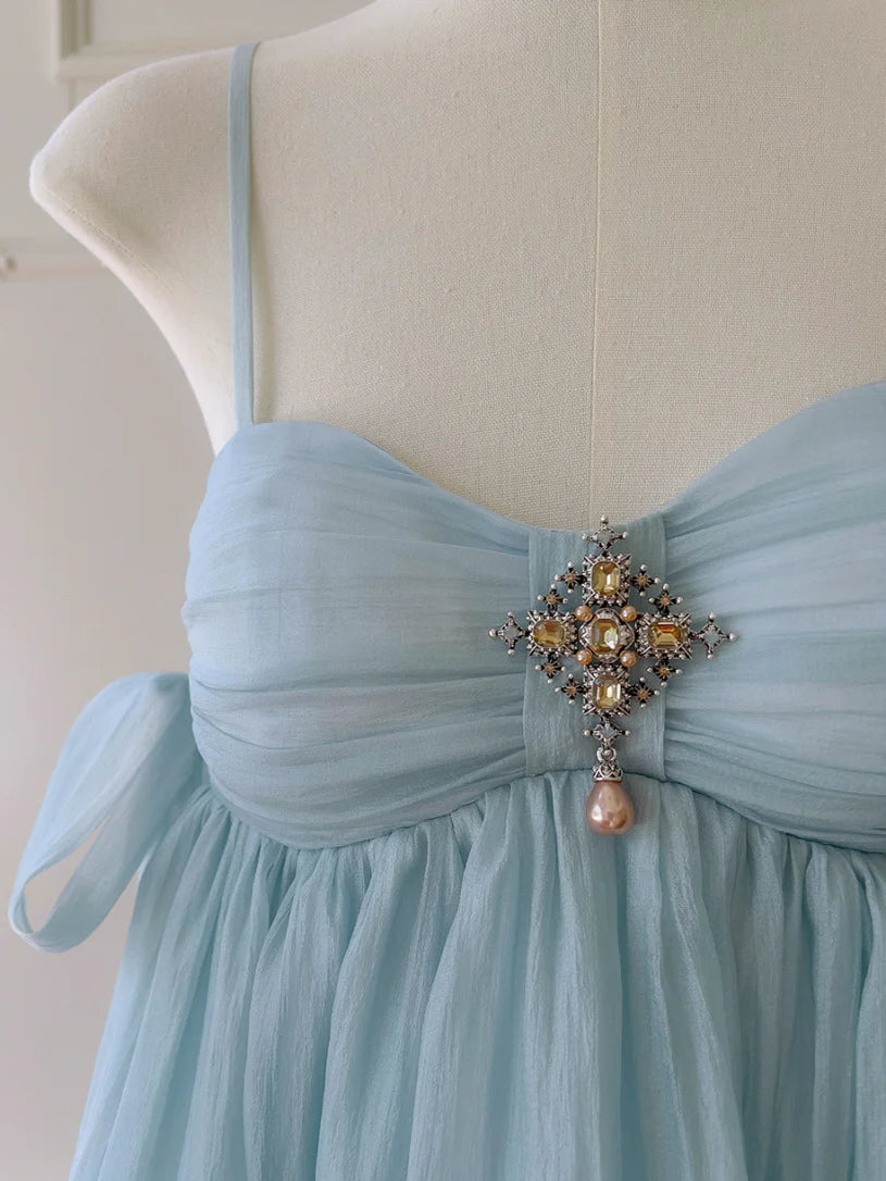 Blue Enchanted Jewel Layered Dress