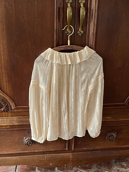 Lily's Cottage Charm Ivory Blouse