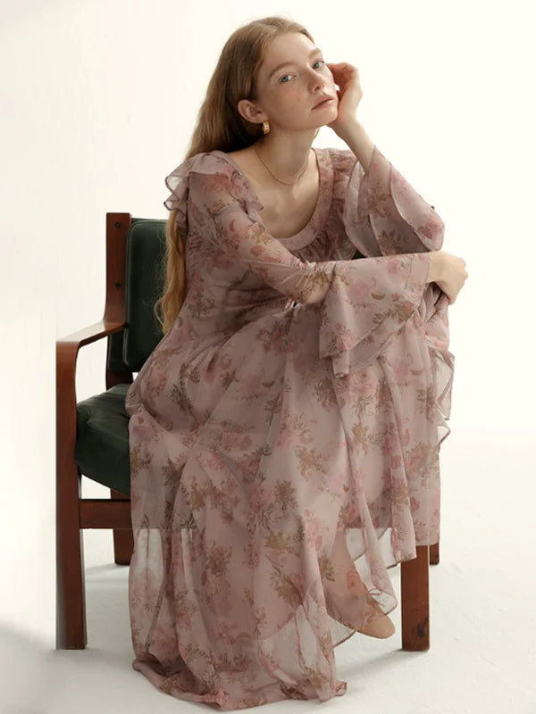 Sunlit Rose Elegance Dress