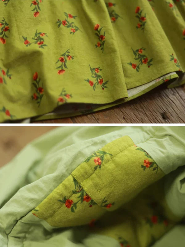 Green Harmony Floral Dress