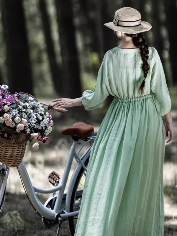 Blossoming Elegance Mint Green Dress