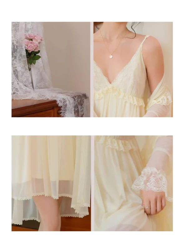 Soft Yellow Dreamer Nightgown Set