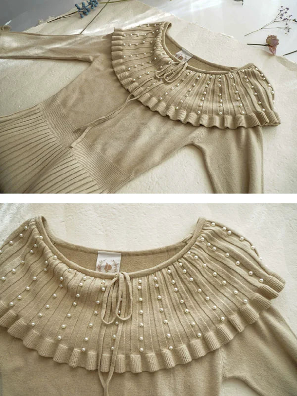 Beige Serenity of Knit Dress