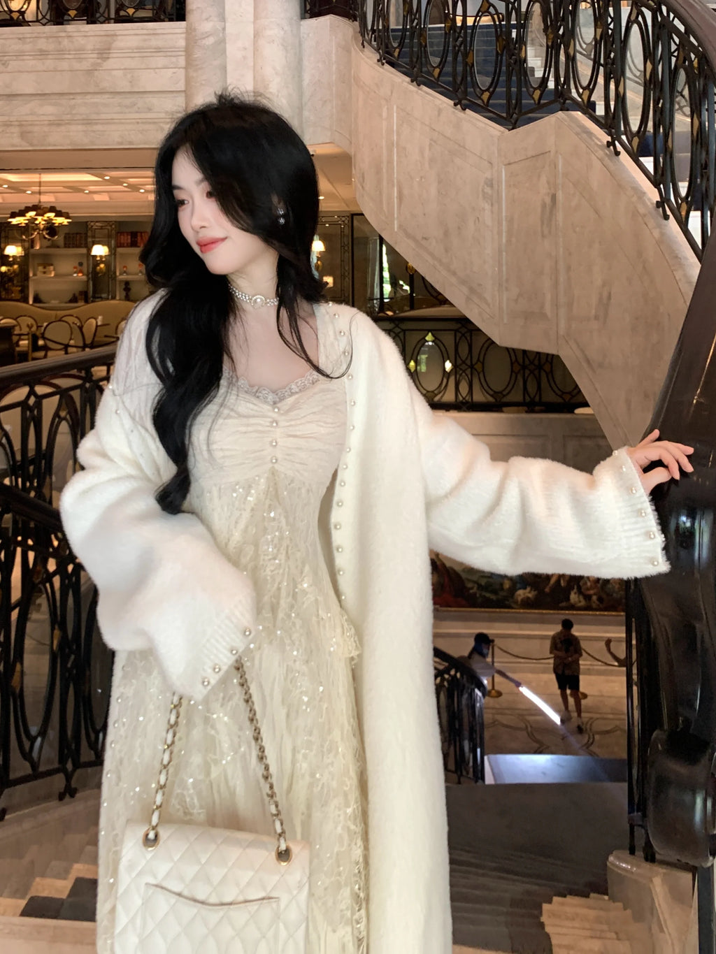 Ethereal Lace Sequin Dream Dress