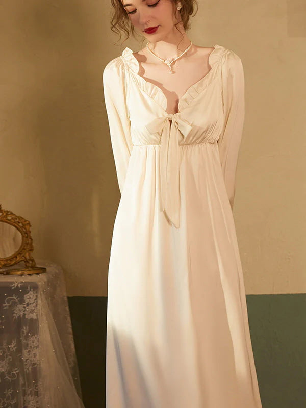 Romantic Cozy Long Sleeve Nightgown