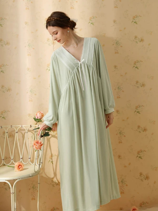 Velvet Moonlight Palace Mint Nightgown